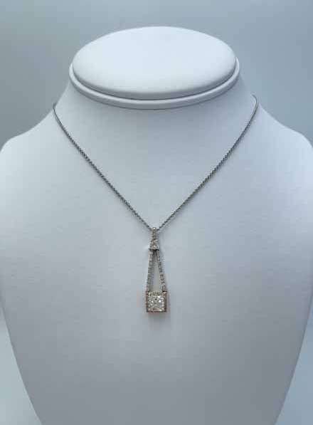 Diamond Pendant Rose Gold Necklace