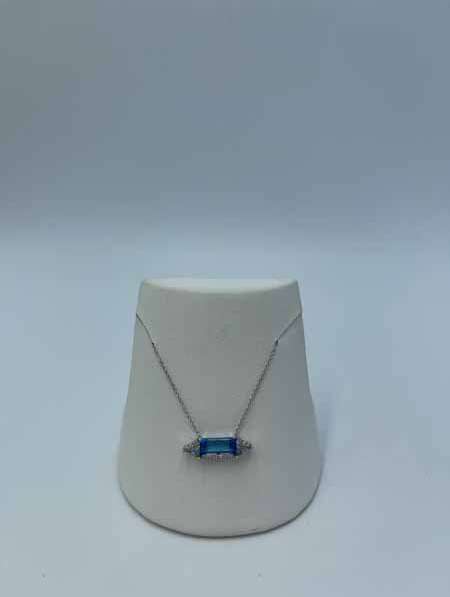 Valina Swiss Blue Topaz Necklace