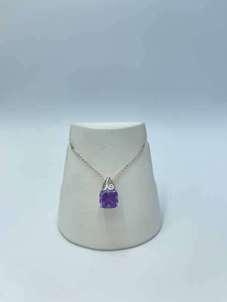 Valina Sterling Silver Necklace With Filigree Amethyst