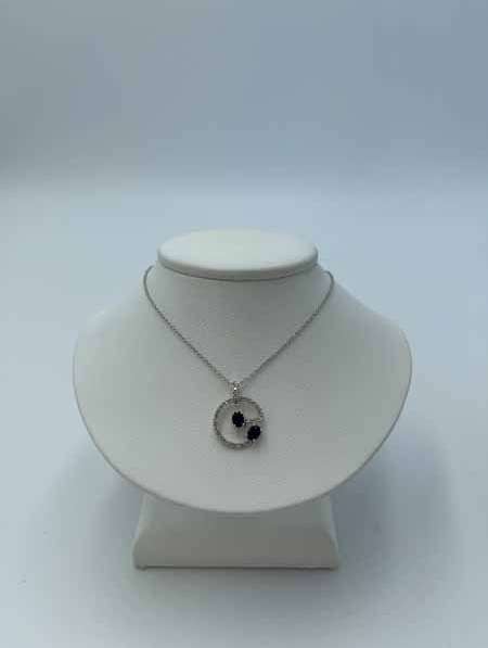 Valina White Gold & Sapphire Necklace
