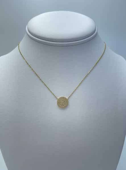Valina Diamond Circular Pendant Necklace