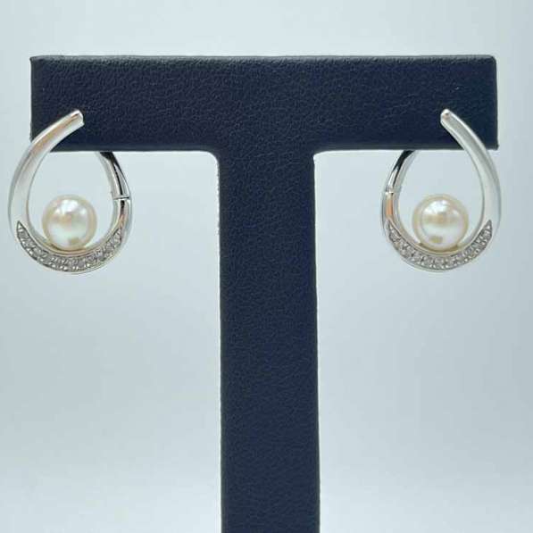Imperial White Sterling Silver Pearl Earrings