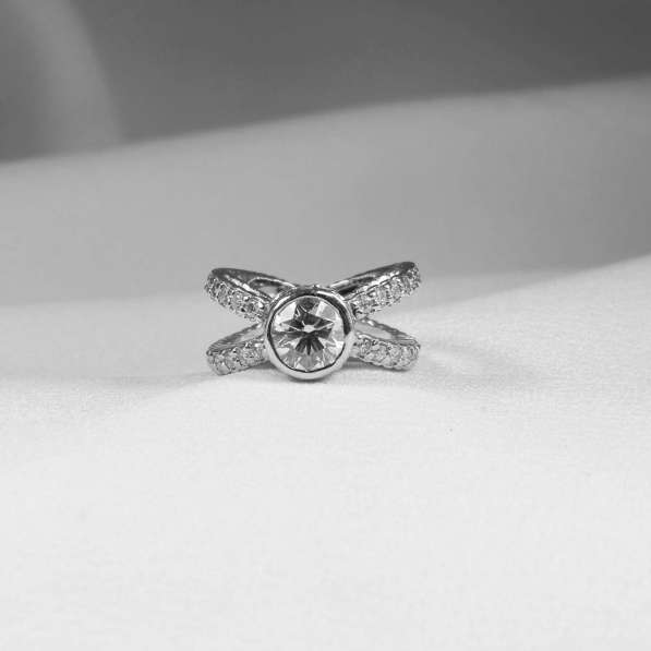 Allure Diamond Fancy Criss Cross Style Engagement Rings