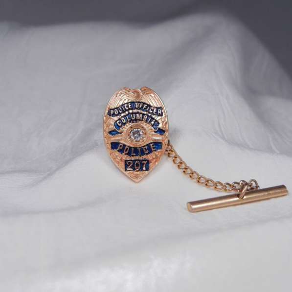 Allure Police Badge Birthstone Pendant/Pin