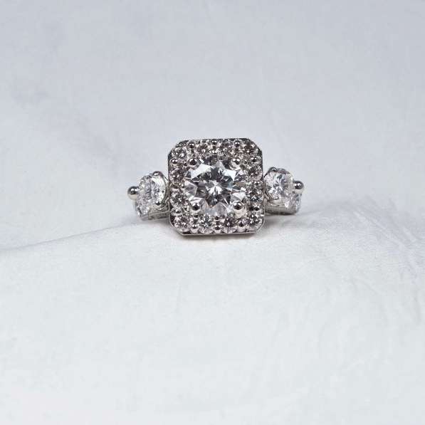 Allure Three Stone Style Engagement Rings