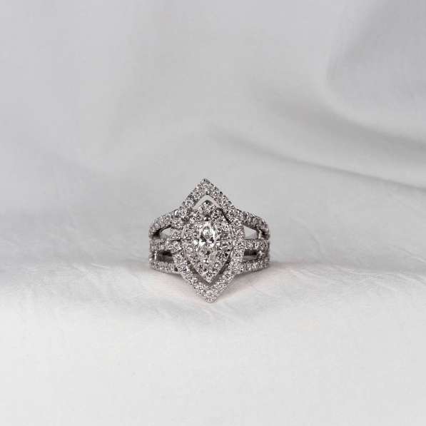 Allure Marquise Halo Diamond Engagement Rings