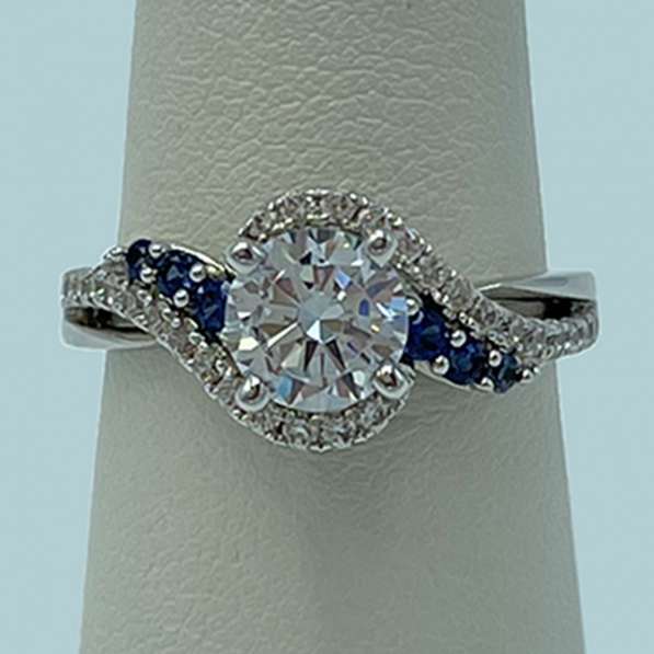 Valina Diamond & Gemstone Engagement Ring