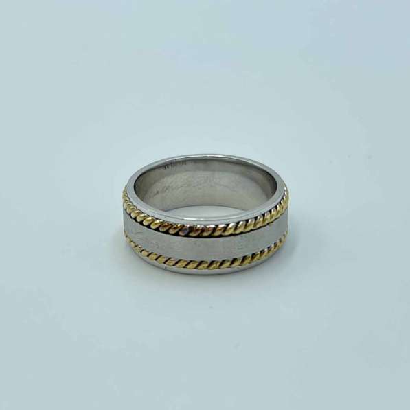 Dora Two Toned Gold Edged Band