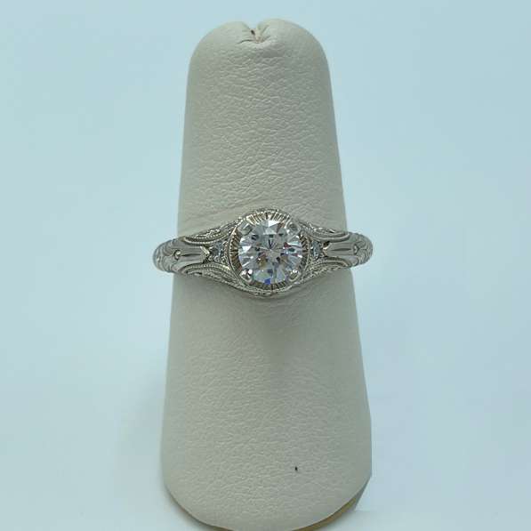 Whitehouse Brothers Florin Leaf Diamond Engagement Ring