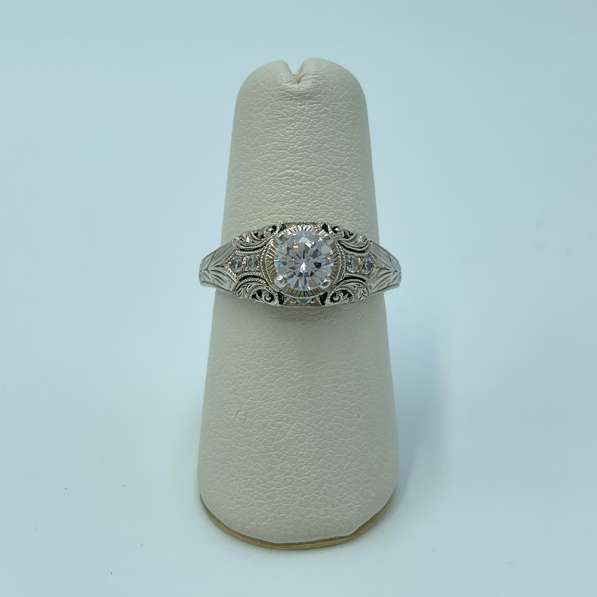 Whitehouse Brothers Romanesque Arcade Diamond Engagement Ring